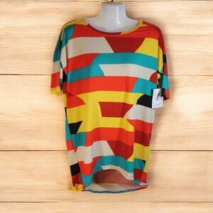 Vintage Lola Roe Colorful Short Sleeve Top Size XXS NEW WITH TAGS